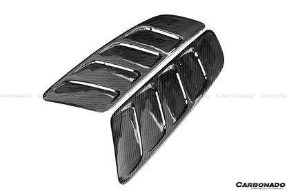 2014-2017 Ford Mustang Rsh Style Carbon Fiber Heat Extractors Hood Scoops - Carbonado