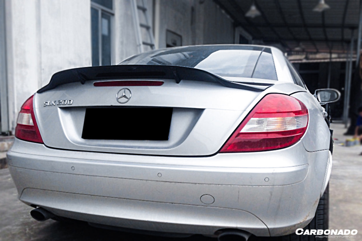 2005-2011 Mercedes Benz SLK R171 RT Style Carbon Fiber Trunk Spoiler - Carbonado