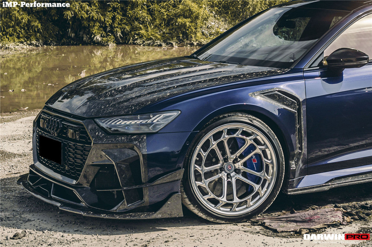 2019-2023 Audi RS6 Avant C8 IMP Performance Partial Carbon Fiber Hood - DarwinPRO Aerodynamics