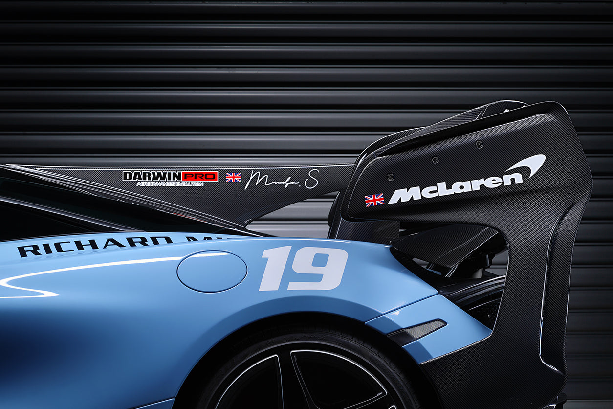 2017-2022 McLaren 720s Se²GTR Style Trunk Wing w/ Side Caps - DarwinPRO Aerodynamics