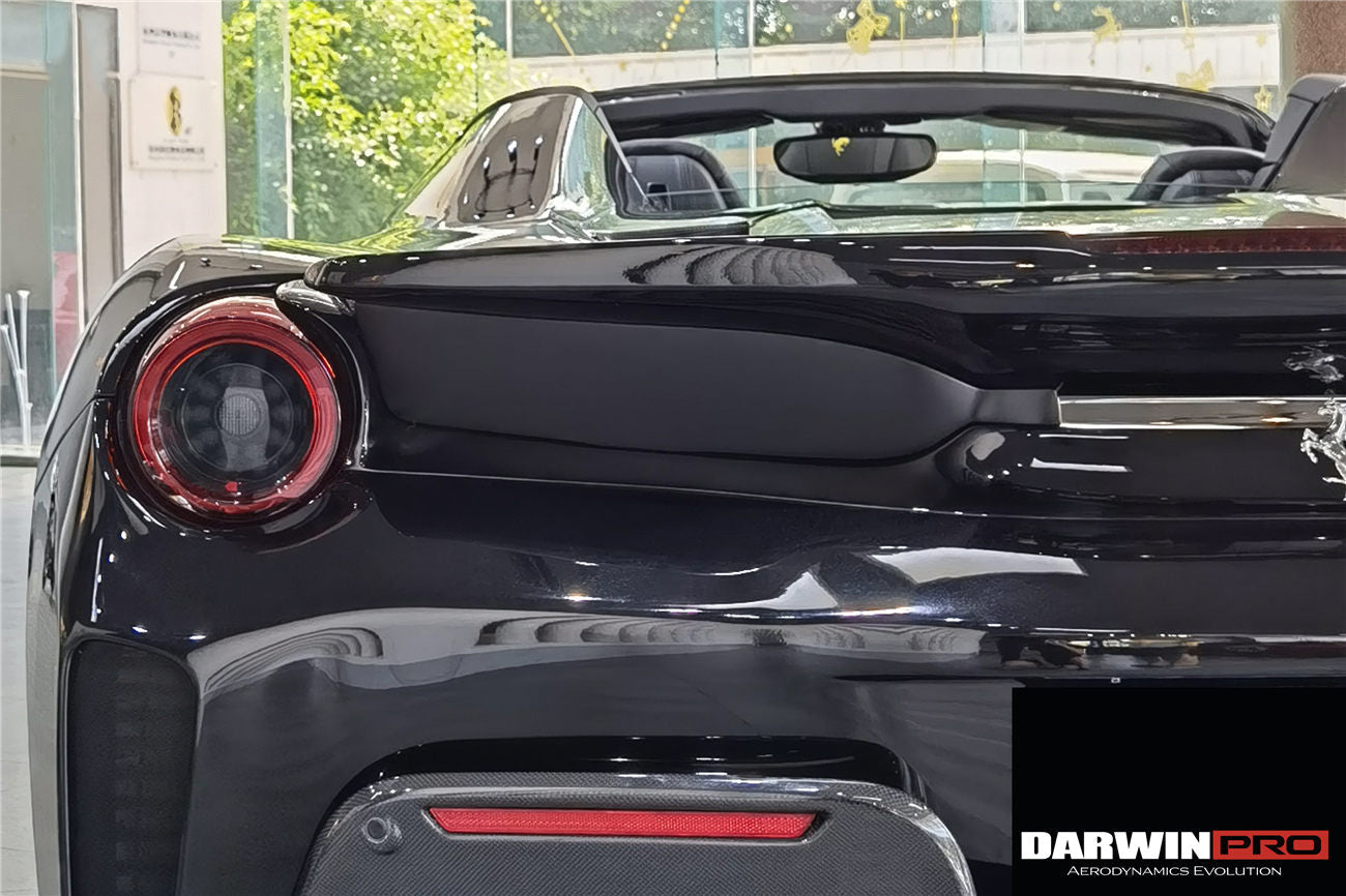 2015-2020 Ferrari 488 Spyder Pista Style Rear Bumper & Wing - DarwinPRO Aerodynamics