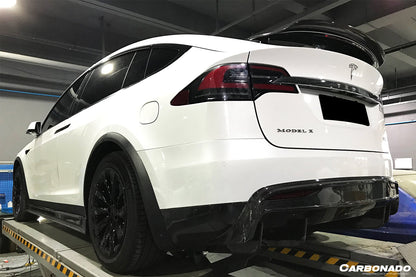 2016-2018 Tesla X SUV RZS Style Carbon Fiber Rear Diffuser - Carbonado