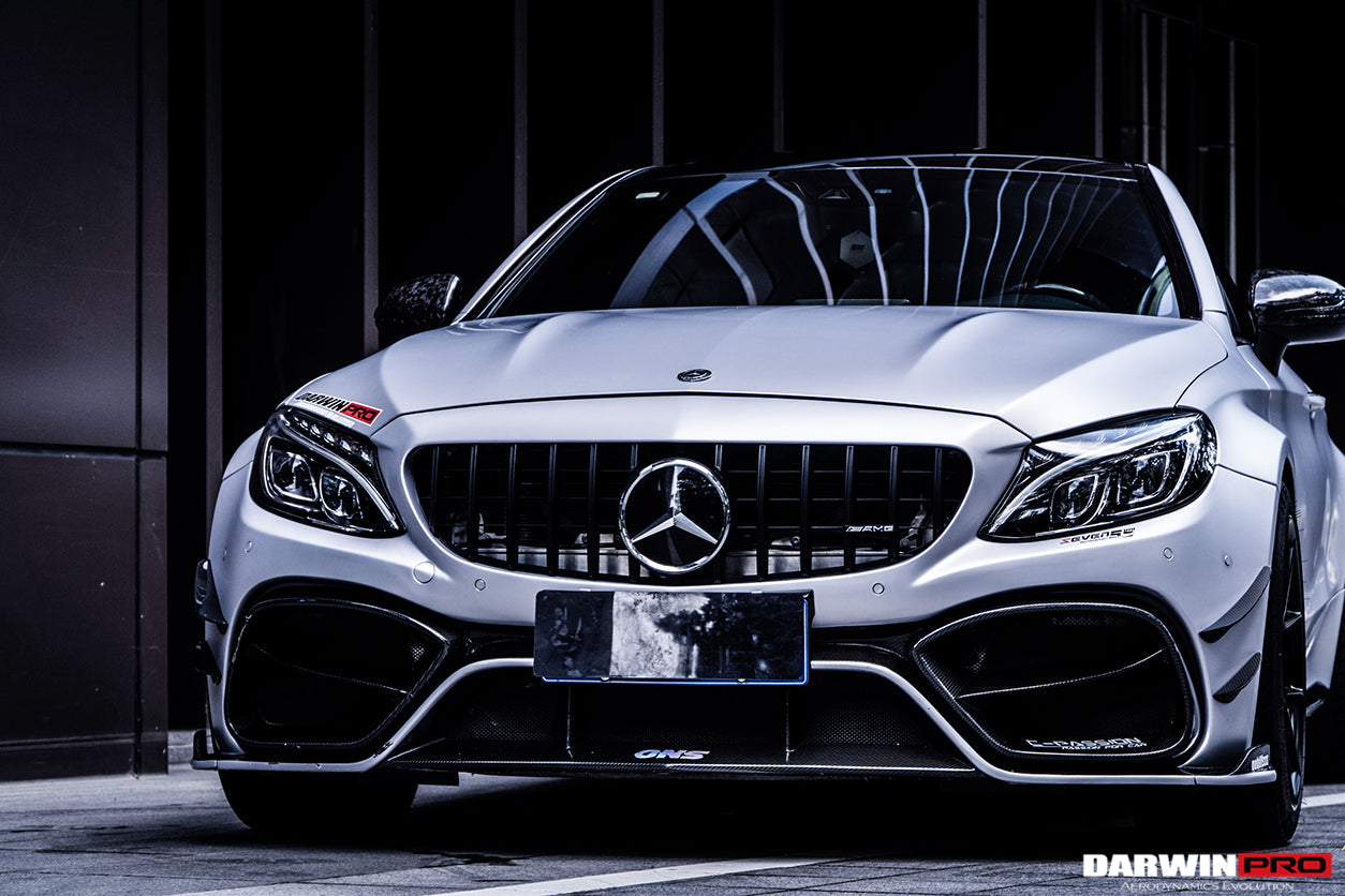 2015-2021 Mercedes Benz W205 C63/S AMG Coupe IMP Performance Partial Carbon Fiber Front Bumper - DarwinPRO Aerodynamics