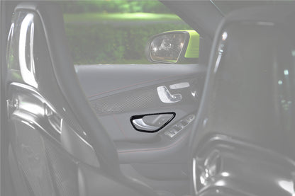 2015-2021 Mercedes Benz W205 C Class GLC X253 Carbon Fiber Interior Door Handle Cover Trim - DarwinPRO Aerodynamics
