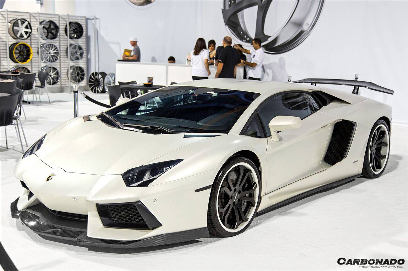 2011-2016 Lamborghini Aventador LP700 DM Style Carbon Fiber Front Lip - Carbonado Aero