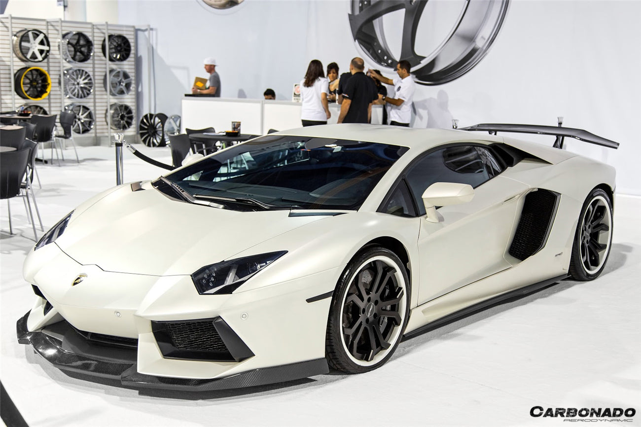 2011-2016 Lamborghini Aventador LP700 Coupe/Roadster DC Style Carbon Fiber Front Lip - Carbonado