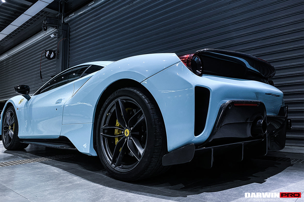 2015-2020 Ferrari 488 GTB/Spyder Pista Style Side Skirts - DarwinPRO Aerodynamics