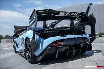 2017-2022 McLaren 720s Se²GTR Style Trunk Wing w/ Side Caps - DarwinPRO Aerodynamics