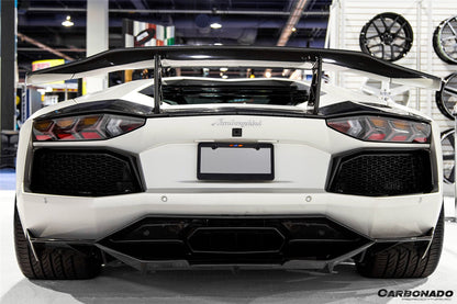2011-2016 Lamborghini Aventador LP700 LP740 Coupe/Roadster DC Style Carbon Fiber Rear Diffuser - Carbonado