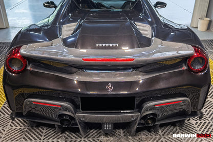 2015-2020 Ferrari 488 Spyder Pista Style Rear Bumper & Wing - DarwinPRO Aerodynamics