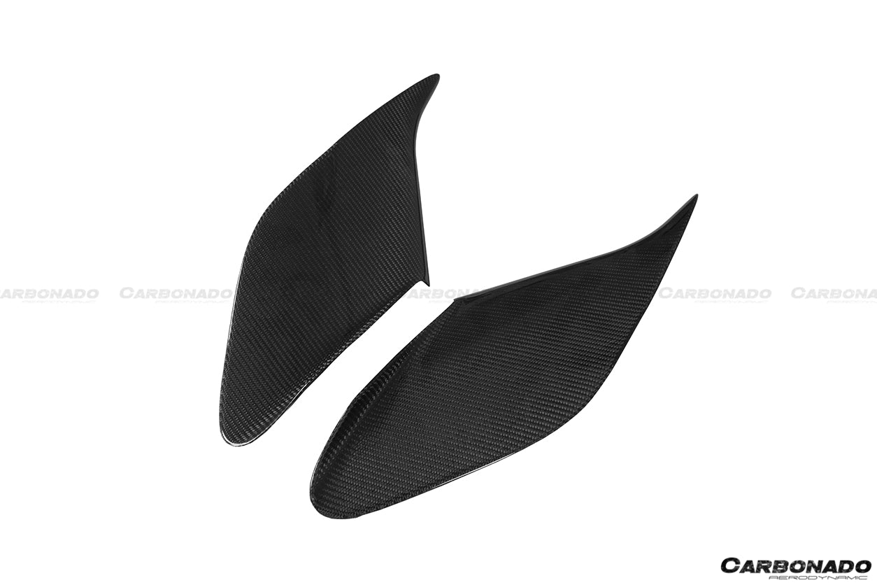 2015-2020 Ferrari 488 GTB/Spyder MSY Style Carbon Fiber Side Air Intake Fins - Carbonado
