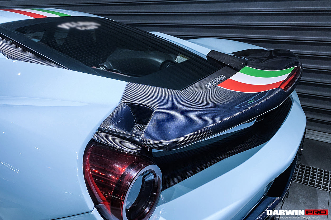 2015-2020 Ferrari 488 GTB Pista Style Rear Bumper & Wing - DarwinPRO Aerodynamics