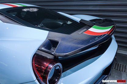 2015-2020 Ferrari 488 GTB Pista Style Rear Bumper & Wing - DarwinPRO Aerodynamics
