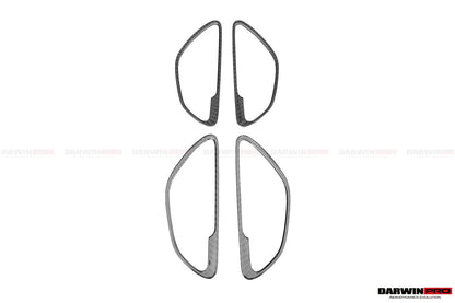 2015-2021 Mercedes Benz W205 C Class GLC X253 Carbon Fiber Interior Door Handle Cover Trim - DarwinPRO Aerodynamics