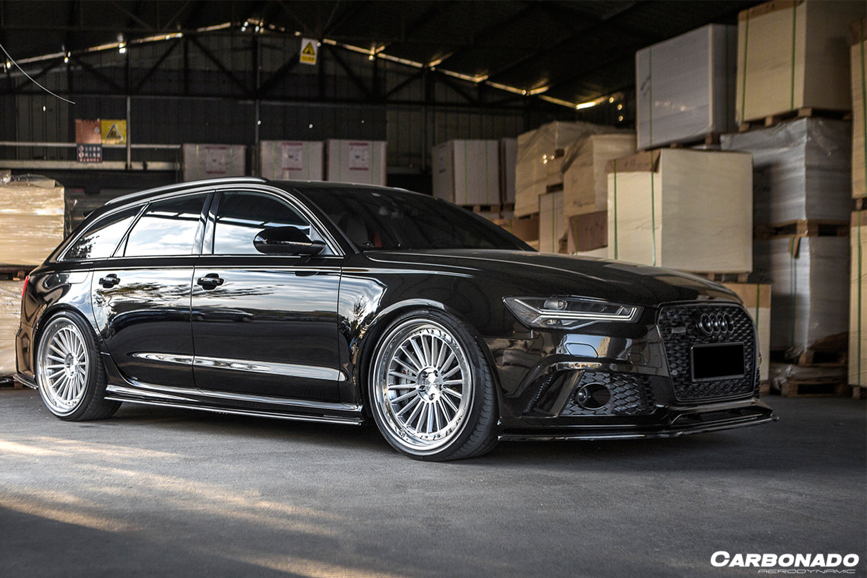 2013-2018 Audi RS6 Avant MN Style Carbon Fiber Side Skirts - Carbonado