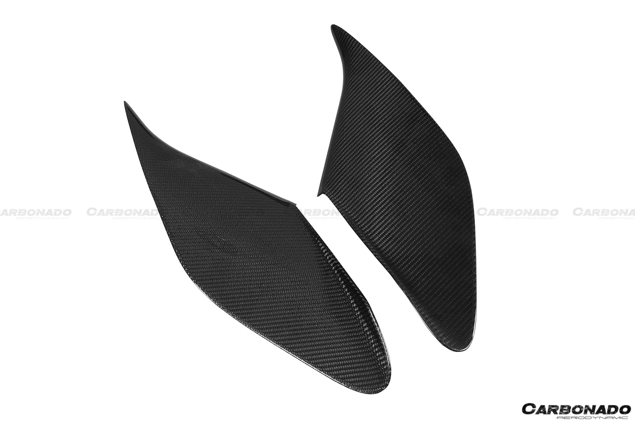 2015-2020 Ferrari 488 GTB/Spyder MSY Style Carbon Fiber Side Air Intake Fins - Carbonado