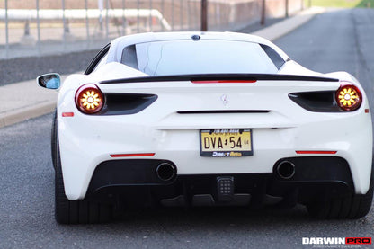 2015-2020 Ferrari 488 GTB BKSS Style Carbon Fiber Trunk Spoiler - DarwinPRO Aerodynamics
