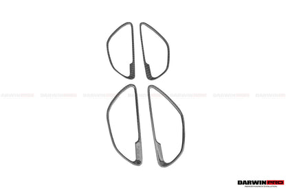 2015-2021 Mercedes Benz W205 C Class GLC X253 Carbon Fiber Interior Door Handle Cover Trim - DarwinPRO Aerodynamics