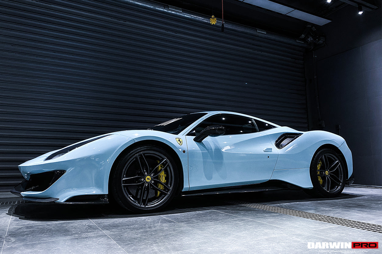 2015-2020 Ferrari 488 GTB/Spyder Pista Style Side Skirts - DarwinPRO Aerodynamics