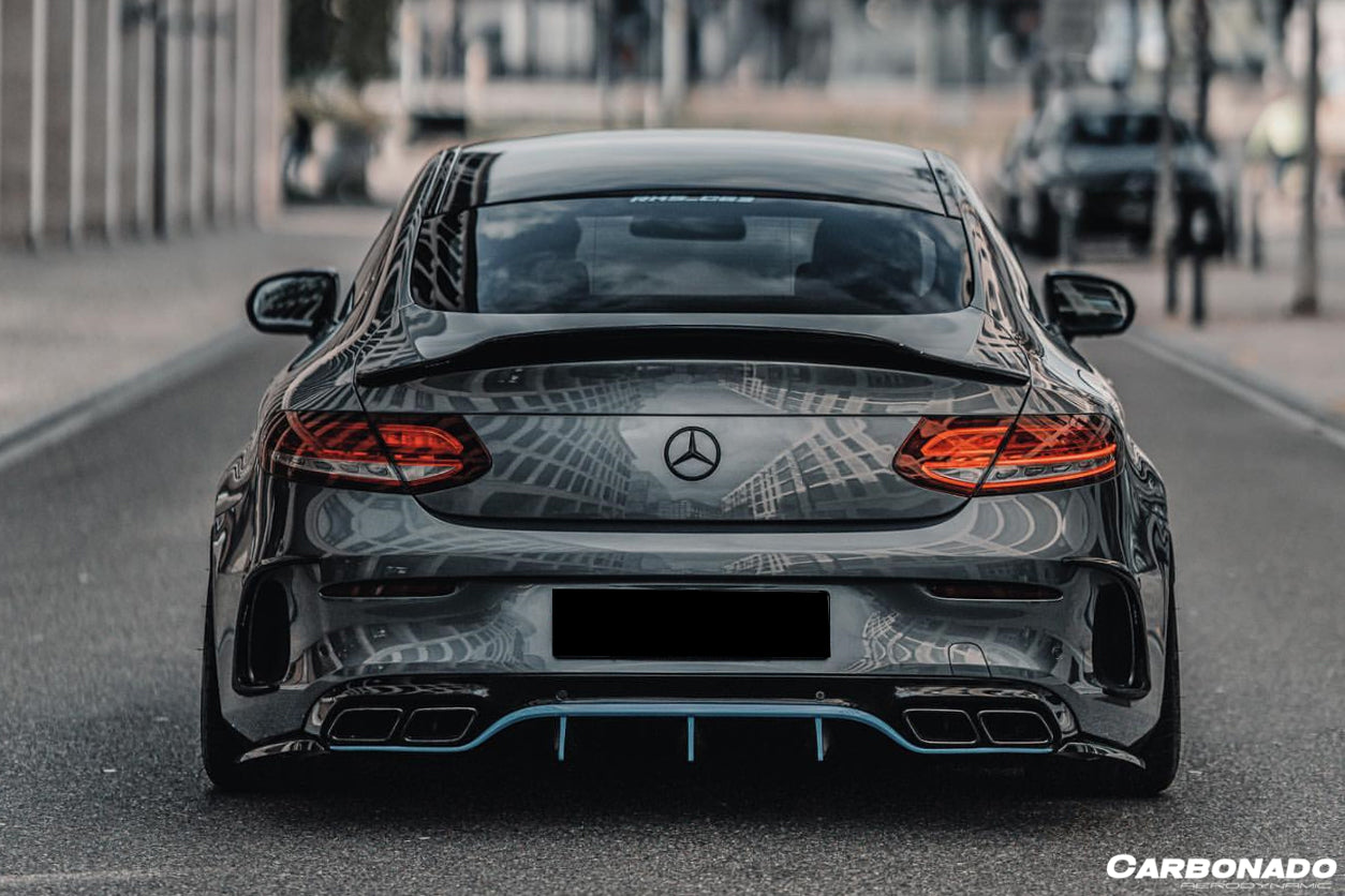 2015-2021 Mercedes Benz C-Class W205 Coupe PS Style Trunk Spoiler - Carbonado