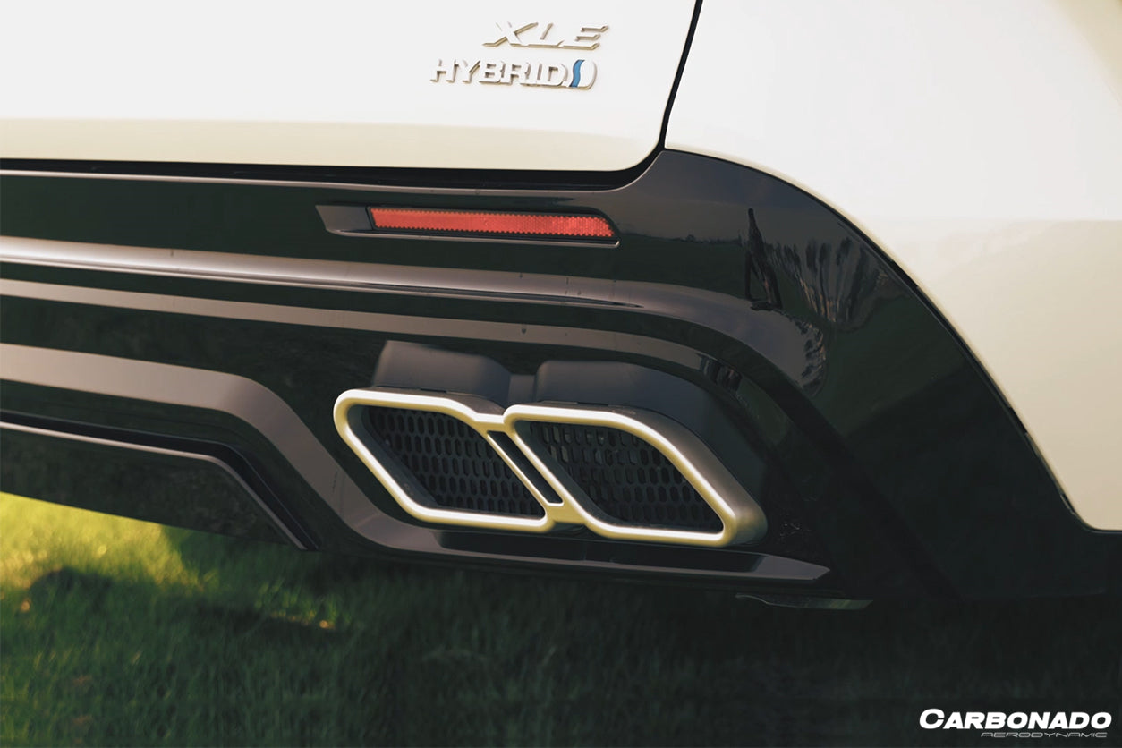2021 UP Toyota Sienna Thunder Style PP Rear Diffuser with Tips - Carbonado