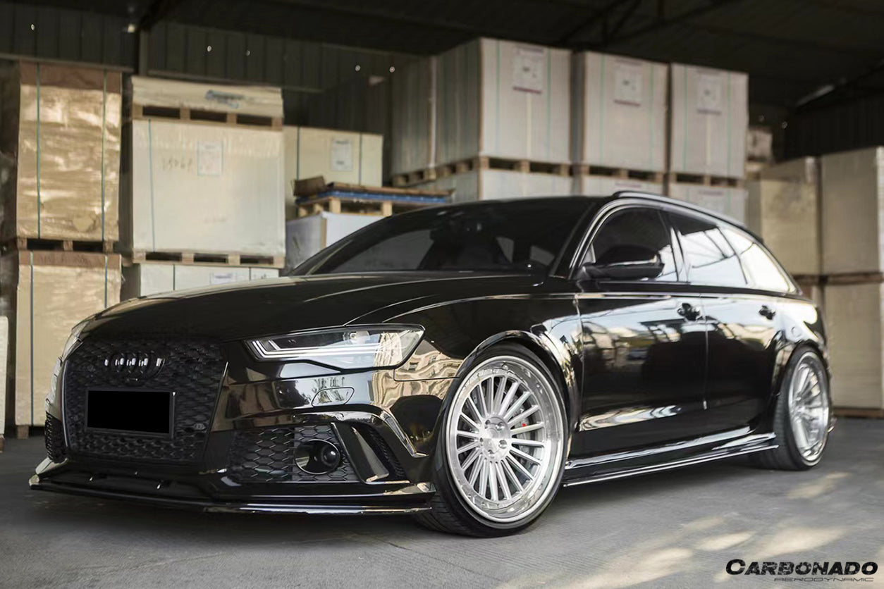 2013-2018 Audi RS6 Avant MN Style Carbon Fiber Side Skirts - Carbonado