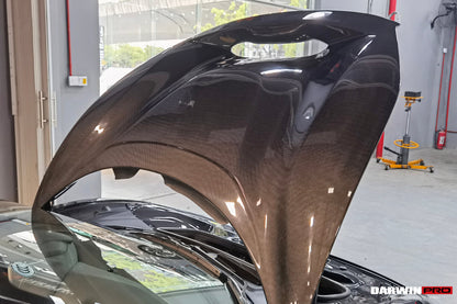 2015-2020 Ferrari 488 GTB/Spyder Pista Style Front Bumper Set W/Hood - DarwinPRO Aerodynamics