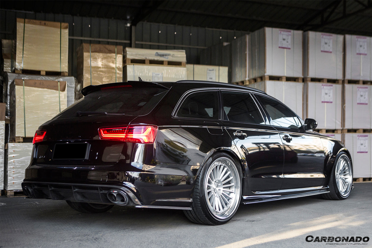 2013-2018 Audi RS6 Avant MN Style Carbon Fiber Side Skirts - Carbonado