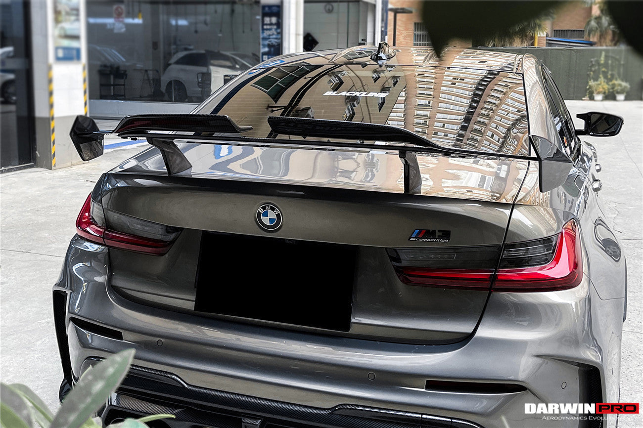 2021-UP BMW M3 G80 G20 BKSSII Style Carbon Fiber Trunk Spoiler - DarwinPRO Aerodynamics