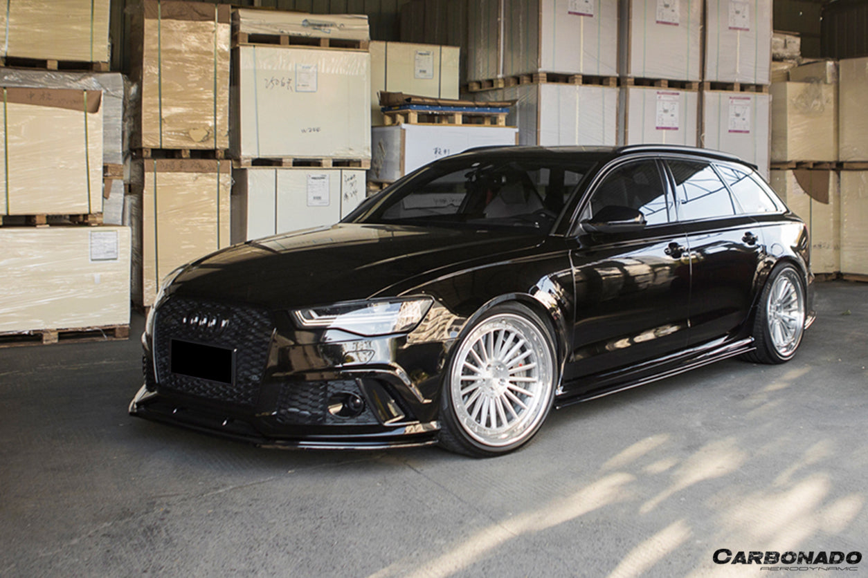 2013-2018 Audi RS6 Avant MN Style Carbon Fiber Front Lip - Carbonado