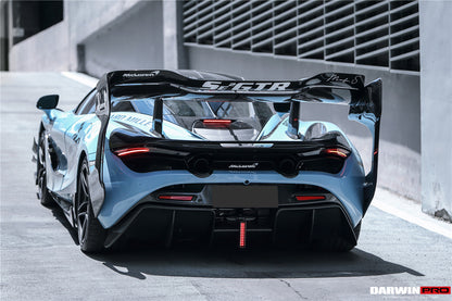 2017-2022 McLaren 720s Se²GTR Style Trunk Wing w/ Side Caps - DarwinPRO Aerodynamics