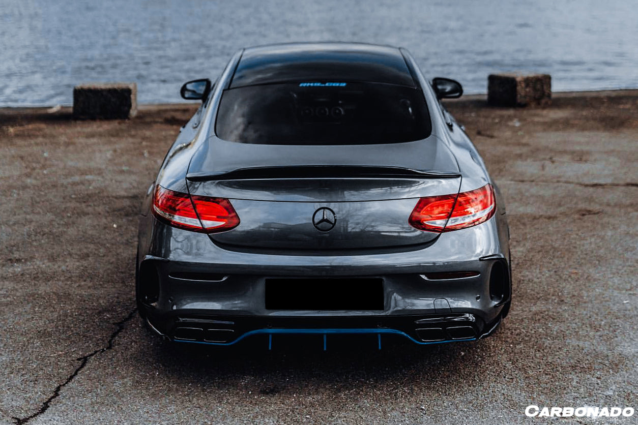 2015-2021 Mercedes Benz C-Class W205 Coupe PS Style Trunk Spoiler - Carbonado