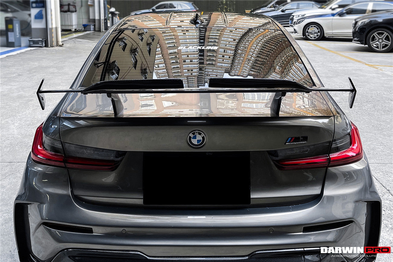 2021-UP BMW M3 G80 G20 BKSSII Style Carbon Fiber Trunk Spoiler - DarwinPRO Aerodynamics