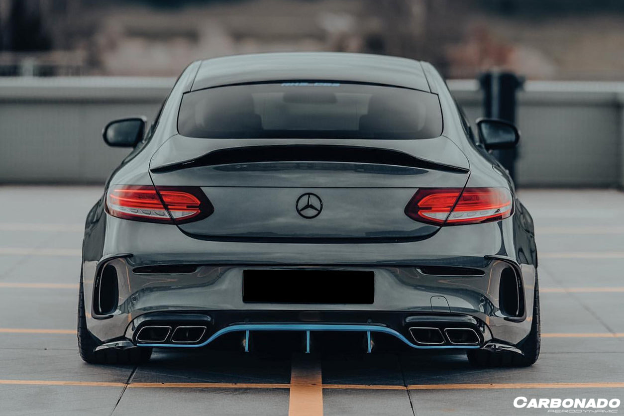 2015-2021 Mercedes Benz C-Class W205 Coupe PS Style Trunk Spoiler - Carbonado