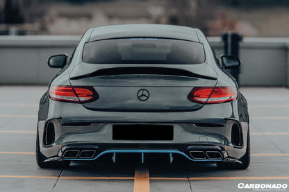 2015-2021 Mercedes Benz C-Class W205 Coupe PS Style Trunk Spoiler - Carbonado