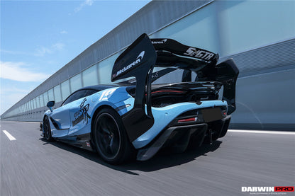 2017-2022 McLaren 720s Se²GTR Style Trunk Wing w/ Side Caps - DarwinPRO Aerodynamics