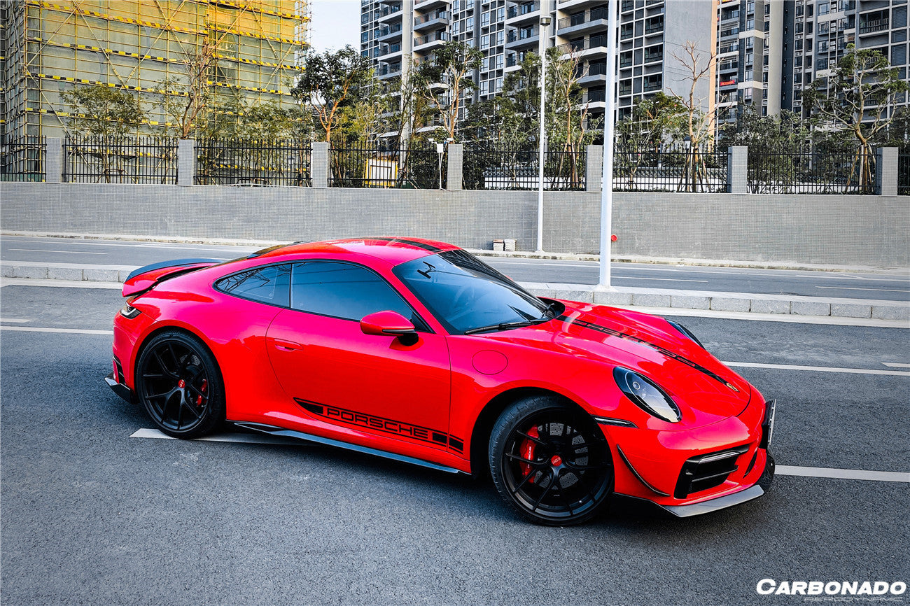 2019-2023 Porsche 911 992 Carrera/S/4/4S/Targa/Cabriolet WP Style Dry Carbon Fiber Side Skirts - Carbonado