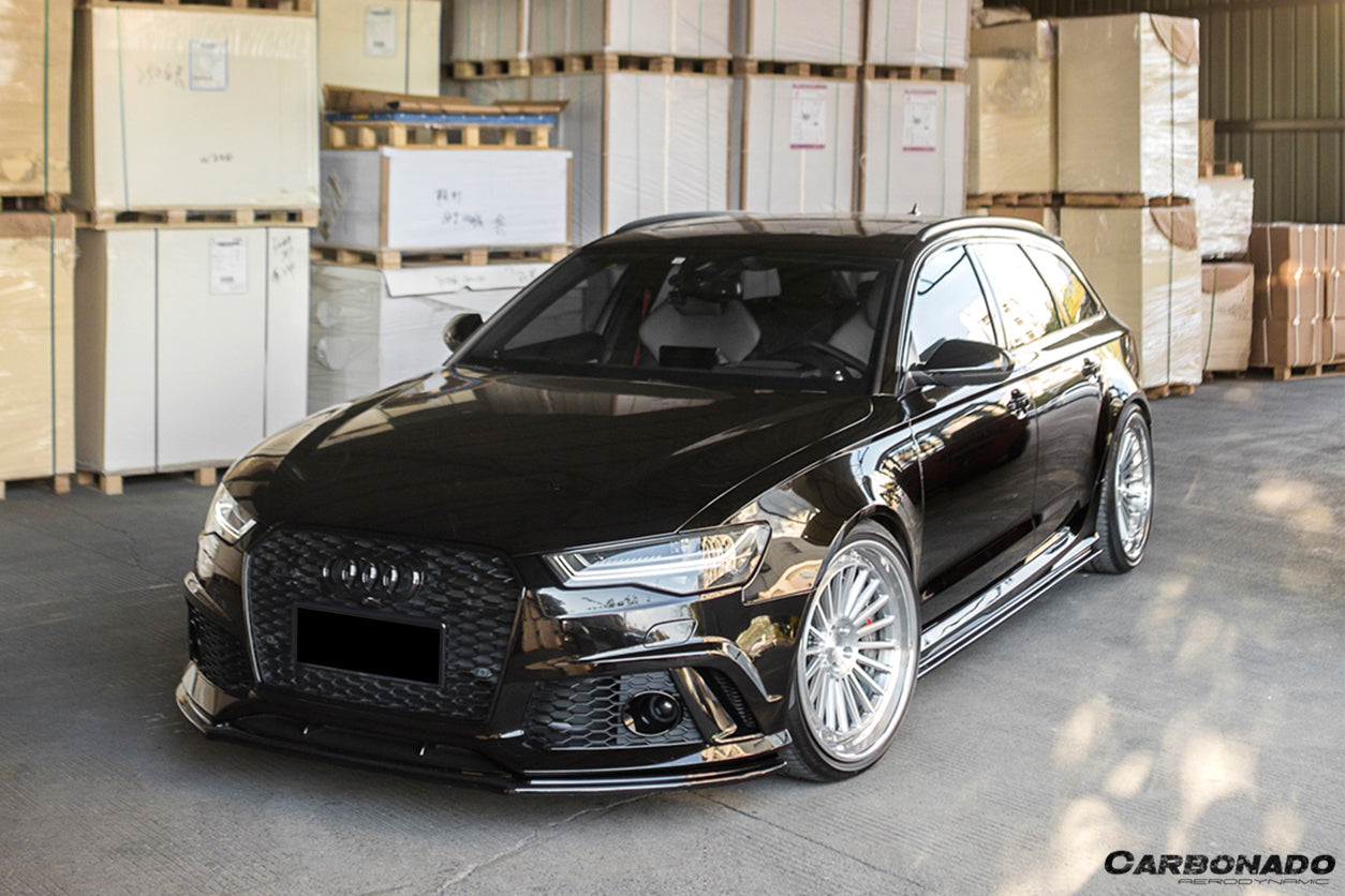 2013-2018 Audi RS6 Avant MN Style Carbon Fiber Front Lip - Carbonado