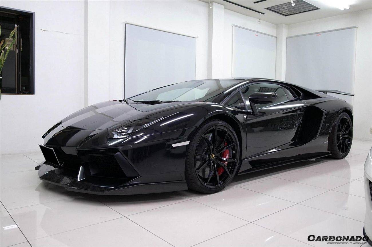 2011-2016 Lamborghini Aventador LP700 DM Style Carbon Fiber Front Lip - Carbonado Aero