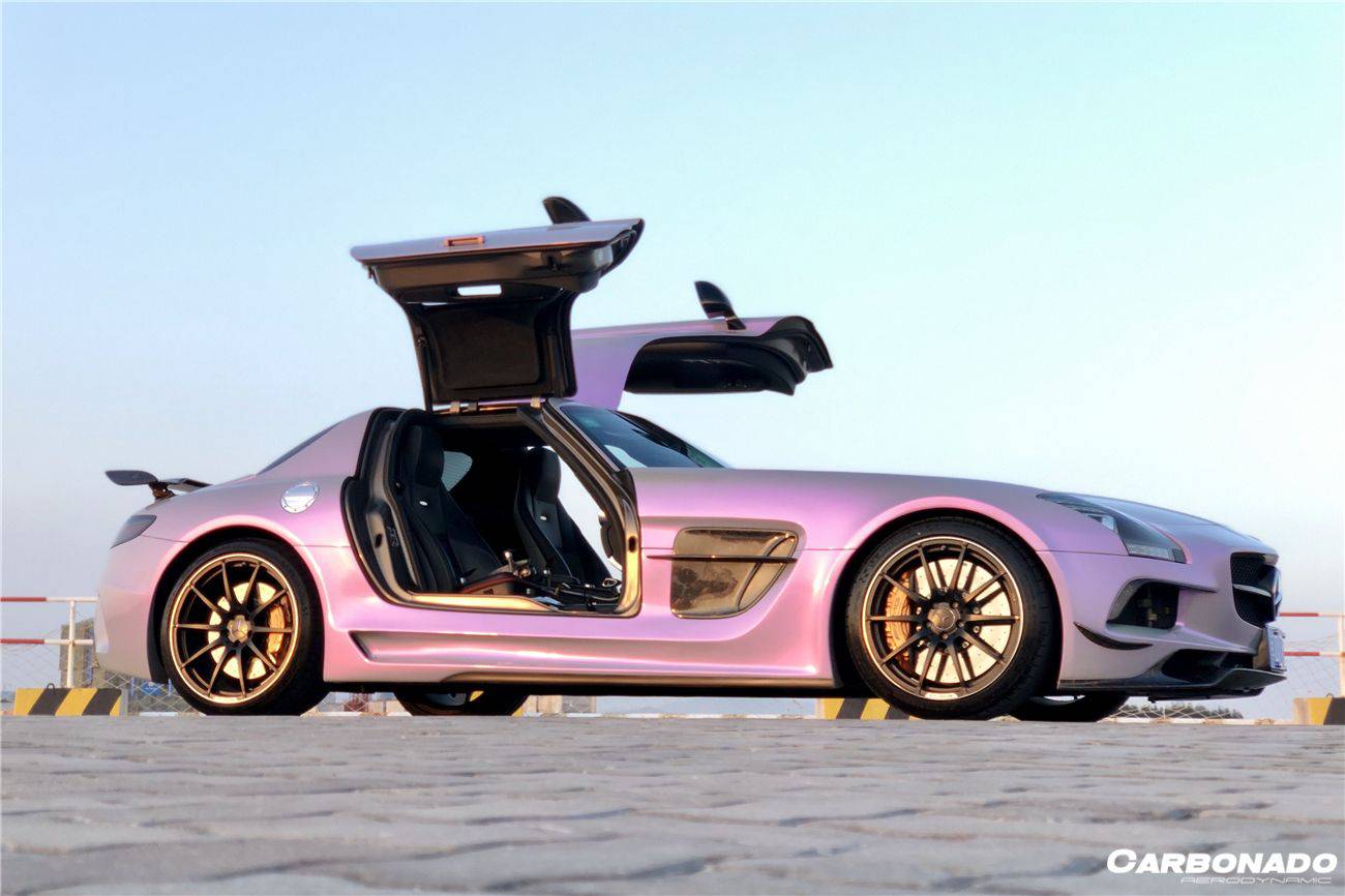 2010-2015 Mercedes Benz W197 SLS AMG BKSS Style Side Skirts & Fender - Carbonado
