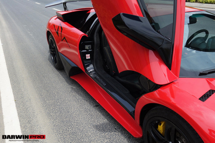 2001-2010 Lamborghini Murcielago SV Style Carbon Fiber Door Sills Steps Cover - DarwinPRO Aerodynamics