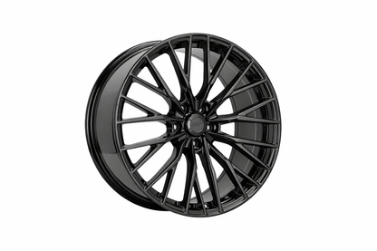 E036 Gloss Black 18x8.5 ET34 5x112 – (Square Set of 4)