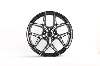 E037 Black Machined Face 18x8.5 ET35 5x112 – (Square Set of 4)