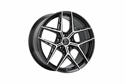 E037 Black Machined Face 18x8.5 ET35 5x114.3 – (Square Set of 4)