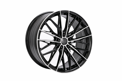 E038 Black Machined Face 18x8.5 ET38 5x112 – (Square Set of 4)