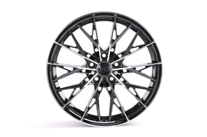 E038 Black Machined Face 18x8.5 ET38 5x112 – (Square Set of 4)