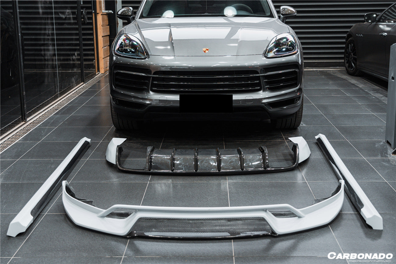 2019-2022 Porsche 959.1 Cayenne S/E-Hybrid OD Style Front Lip - Carbonado