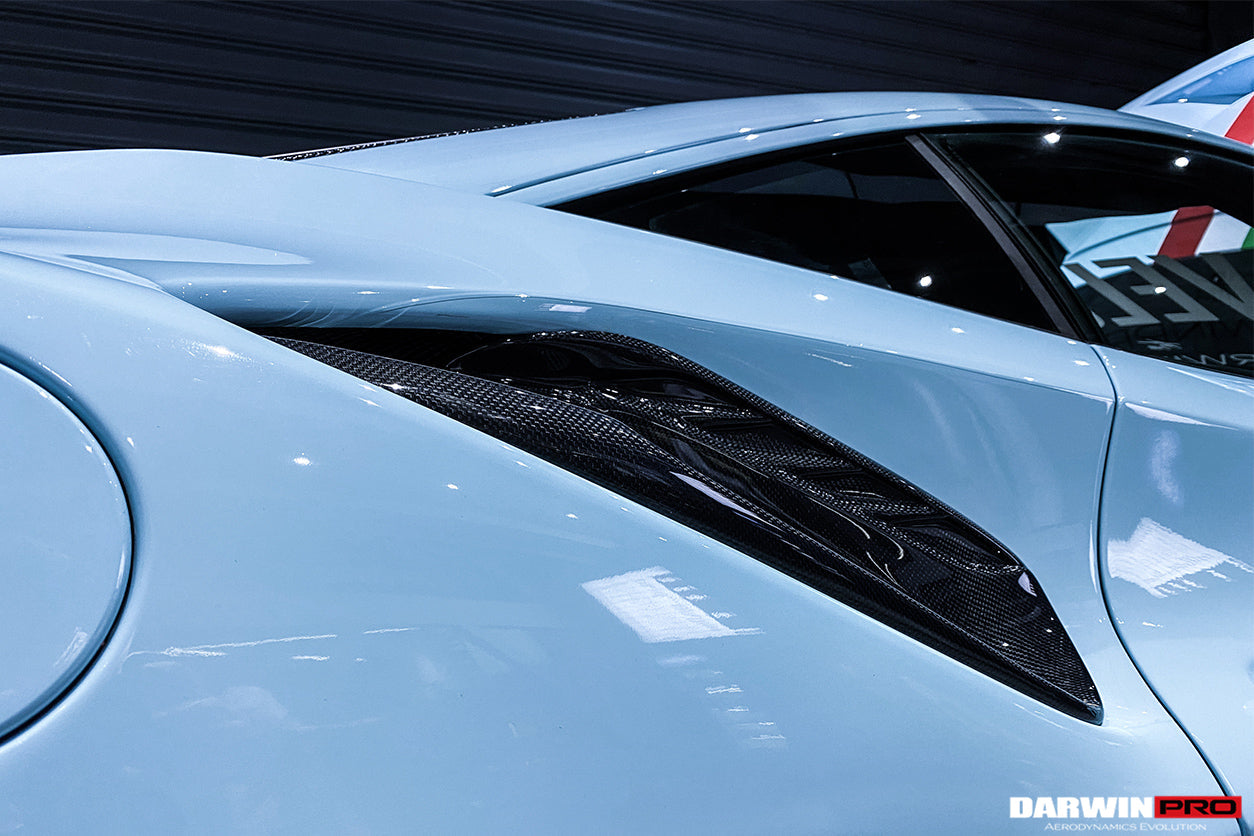 2015-2020 Ferrari 488 GTB/Spyder Pista Style Quarter Panel Side Scoops - DarwinPRO Aerodynamics