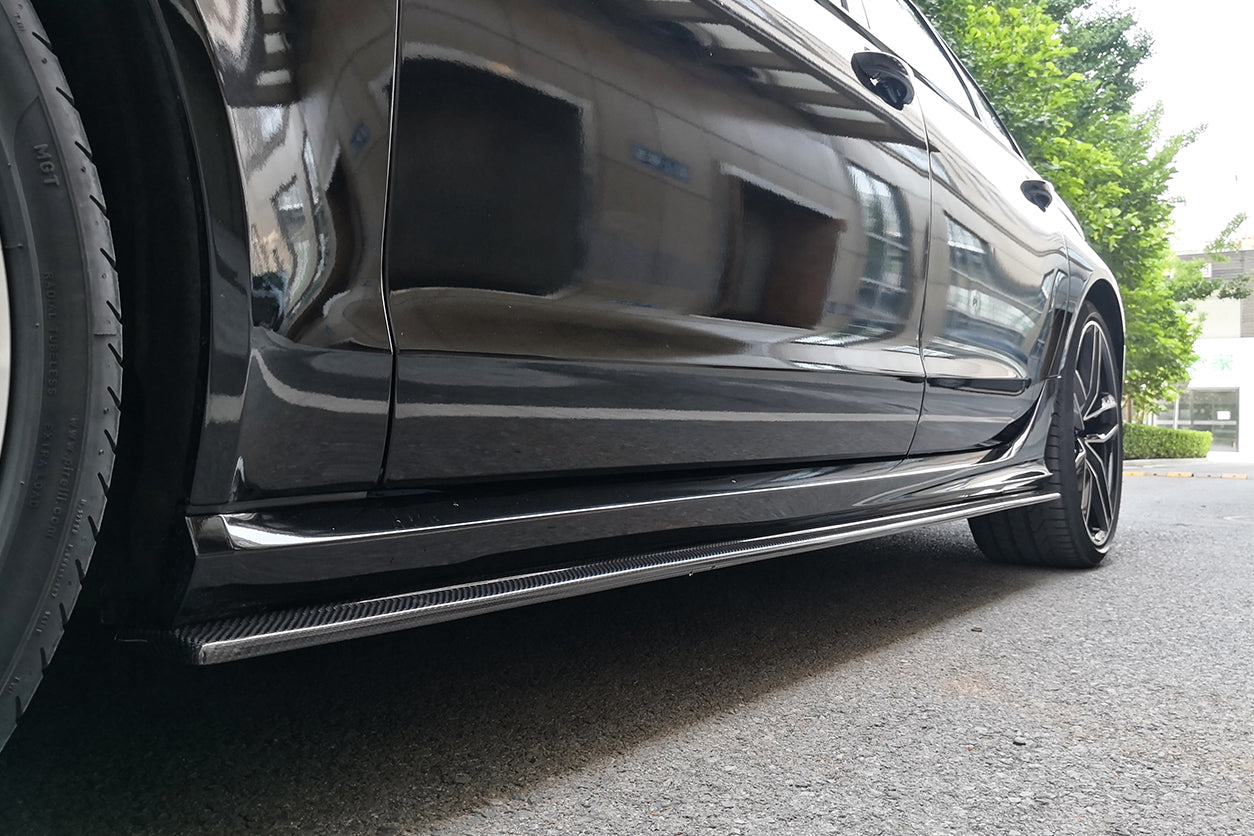 2013-2018 Audi RS6 Avant MN Style Carbon Fiber Side Skirts - Carbonado