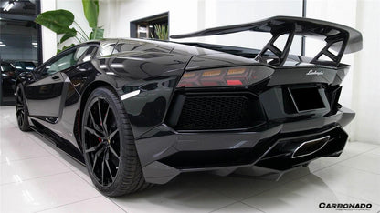 2011-2016 Lamborghini Aventador LP700 LP740 Coupe/Roadster DC Style Carbon Fiber Rear Diffuser - Carbonado